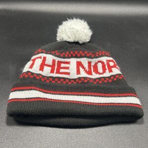 The North Face Beanie Poof Knit Black Unisex One Size Pull On